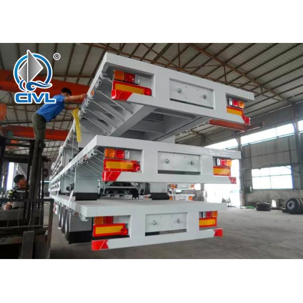 Civl 3 Axles Equipment Low Bed Trailer King Pin 3.5 Inch Q235 Material With Radial Tires