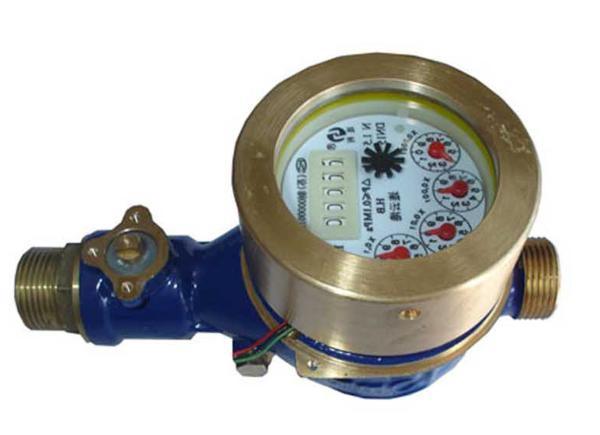 15 mm EMC E1 Prepayment Water Meter , Pure Brass Residential Water Meter
