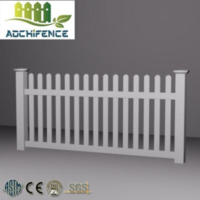 UV Resistant Plastic Picket Fence Environmental Friendly For Outdoor Pvc White Fence