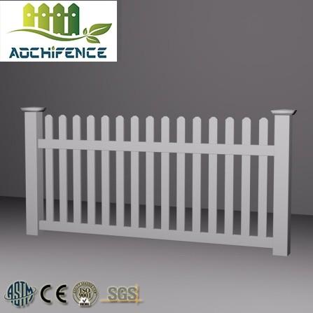 UV Resistant Plastic Picket Fence Environmental Friendly For Outdoor Pvc White Fence
