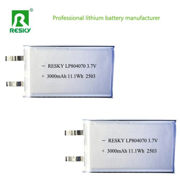 Rechargeable Batteries 3.7v 804070 3000mAh 11.1wh Lithium Ion Polymer Battery Pack