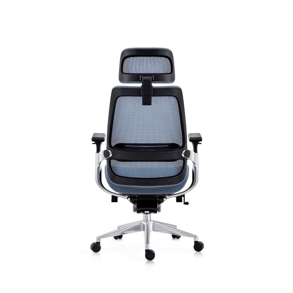Executive Mesh Swivel Office Chair With Lumar Support And Footrest