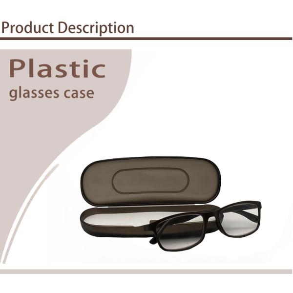 Black Plastic Glasses Case , Slim Waterproof Glasses Case