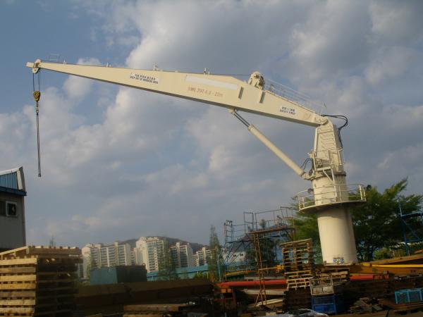Fixed Boom Davit Stiff Boom Marine Hydraulic Crane Straight Arm Slewing
