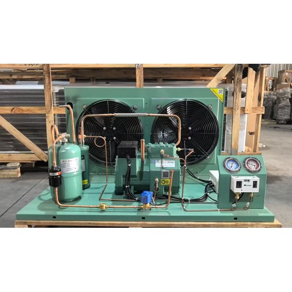10-25HP Cold Storage Only Air-Cooled Condenser Unit for Semi-Hermetic Compressor -20C 8C R404A Refrigerant 380V/3Ph/50Hz