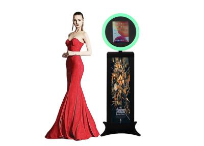 Portable Photo Booth Shell Stand For Ipad 12.9'' Rgb With Ring Light Music Sync Box Metal Selfie Detachable