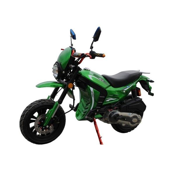 Green Color Body Gas Dirt Bikes High Speed With Front Disc Rear Drum