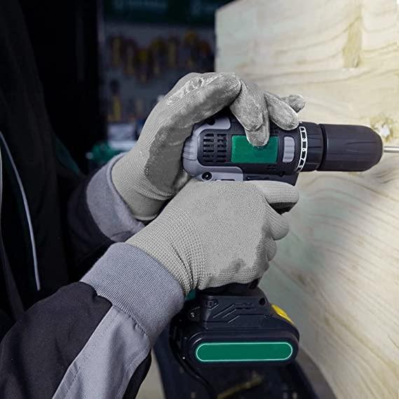 Custom Nitrile Coating Firm Grip Work GlovesNitrile Work Gloves Cotton Shell Coated Safety Work Gloves