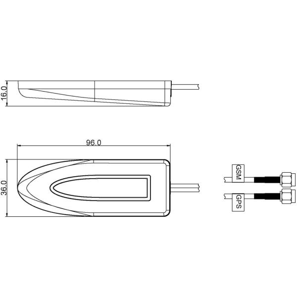 Low Loss GPS Active Quad Band Gsm Antenna RF Coaxial Connector Cable Feed