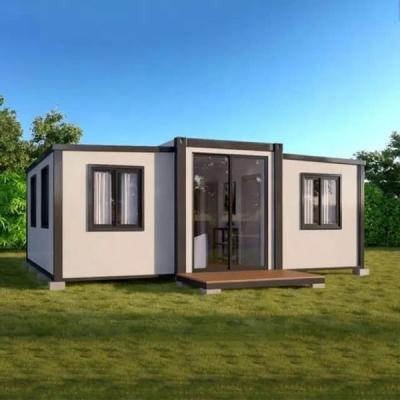 Casa de contêineres de aço expansível de design moderno sustentável com decoração
