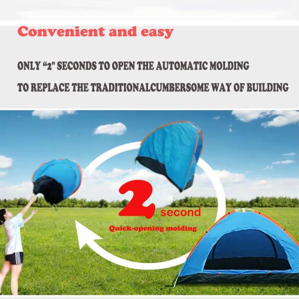 Outdoor Travel Hiking Camping Quick Automatic Opening Tent for One or Two People