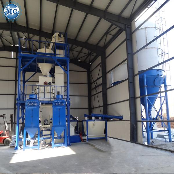 Less Labor Dry Mix Powder Mortar Mixing Equipment Wall Putty Sand Cement Skim Coat Mixer Tile Adhesive Glue Grout Production Line