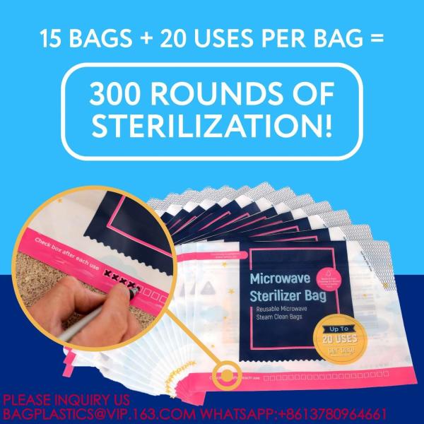MICROWAVE STERILIZER BAG Recyclable Travel Baby Bottle Cleaner Microwave Sterilizer Bag