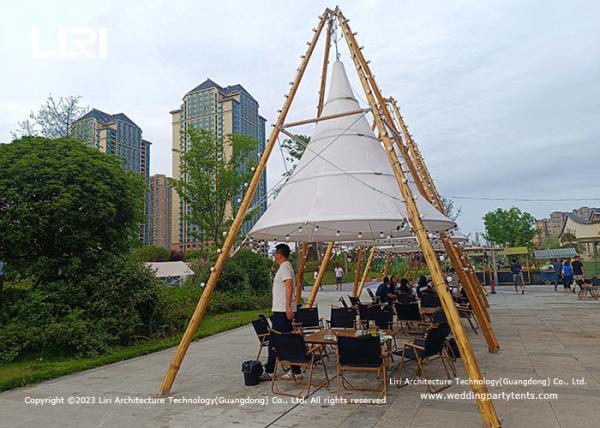 Waterproof Outdoor Wood Desert Tipi Bamboo Hotel Tents Poles for Party and Event