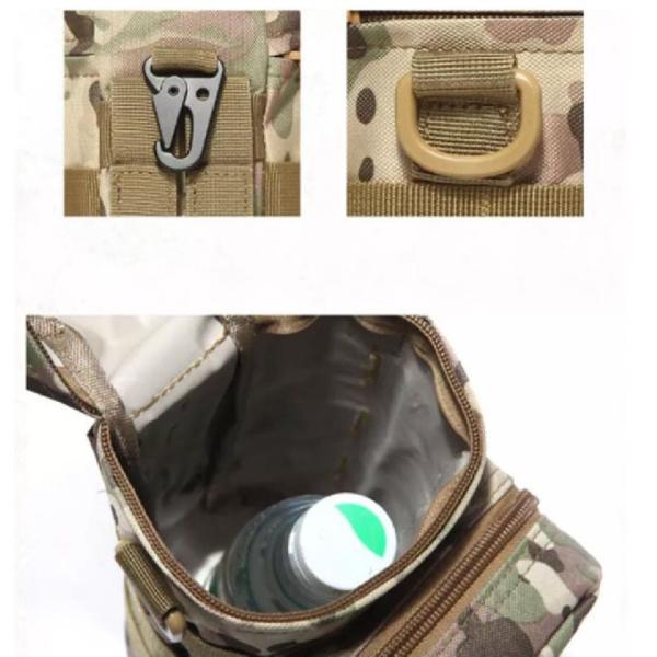 мешок бутылки с водой 600D Оксфорда военный с кнопкой POM