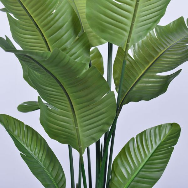 Large Real Touch Artificial Traveler's Banana Tree | Lifelike Faux Traveler's Palm Tree for Tropical Indoor & Office Decor