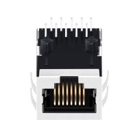 JV011I21NLT Tab Down Shielded 10/100 solo conector portuario Rj45 de la base-T sin llevado