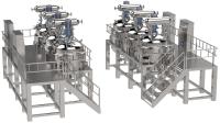 Machine de mélangeur de liquide à lave-vaisselle à grande vitesse avec tête homogénéisante