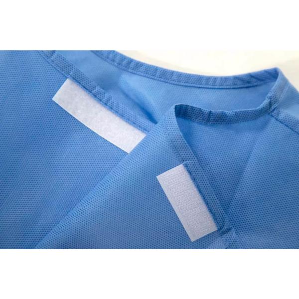 AAMI Level 3 Standard Waterproof Blue Surgical Gown SMS Isolation Gown
