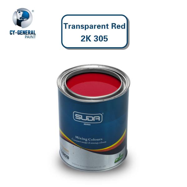 Red Acrylic 2K Topcoat Polyester Transparent Car Paint 4L