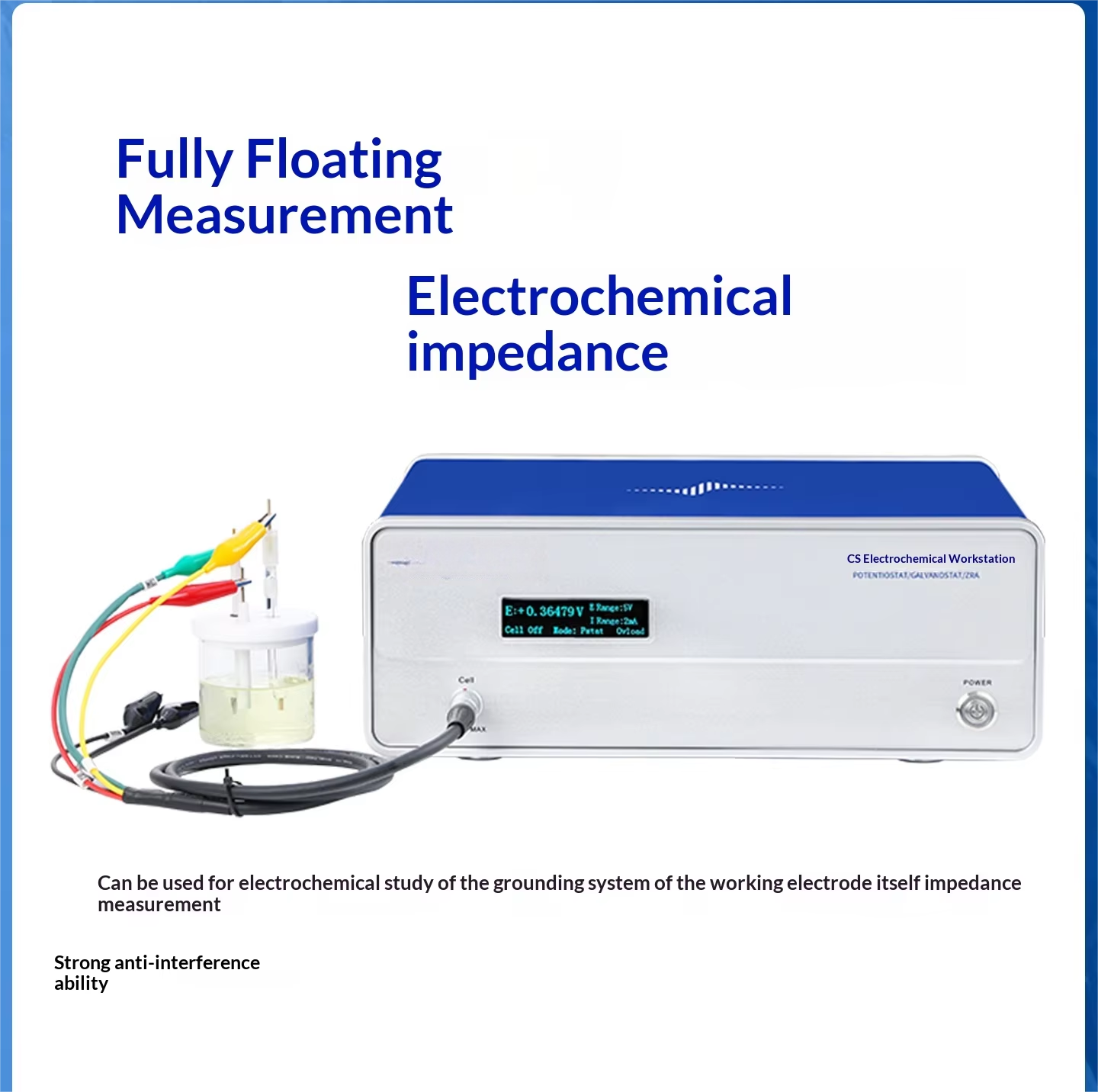 Electrochemical Workstation Laboratory Impedance Multi-Channel Free Electrode Bidirectional Original Genuine High Accuracy China