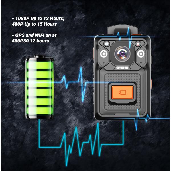 Ночное видение несенное телом камеры видео в реальном времени 4g Onvif Nvr 720p