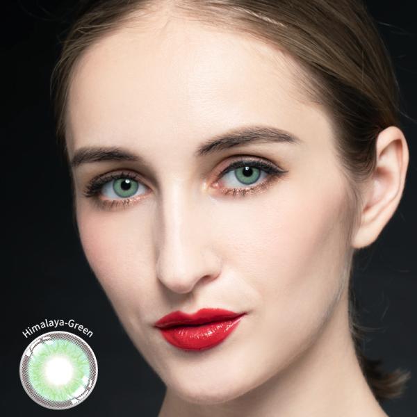 Eyes Cosmetic Green Contact Lens HEMA NVP Material Yearly