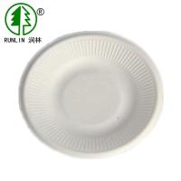 L'apéritif compostable de fibre d'usine de 5 pouces plaque les plats ronds blancs réduisent en pulpe le moulage