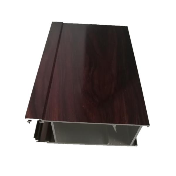 6063 Customized High Glossy Wood Finish Aluminium Profiles Aluminium Extrusion for Glass Door and Window