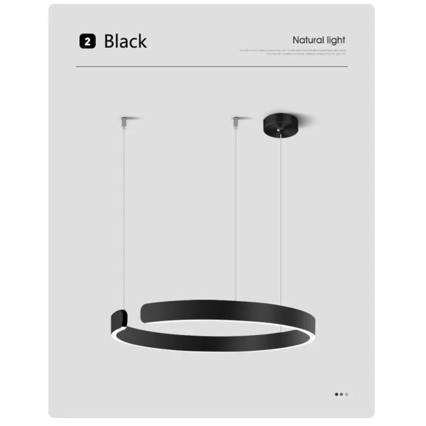 Mito sospeso chandelier Nordic Led Dimmable ring light staircase lamp (WH-NC-134)