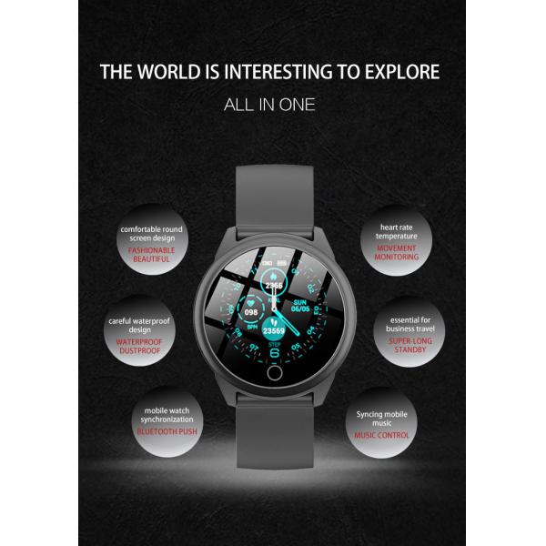 Bracelete da temperatura corporal do pulso de disparo de Smartwatch 200mAh Digitas da pressão sanguínea de NFC impermeável