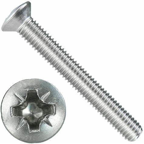 DIN 966 Phillips Oval Countersunk Machine Screw 4.8 Grade Threaded Stud Bolts M2 - M8