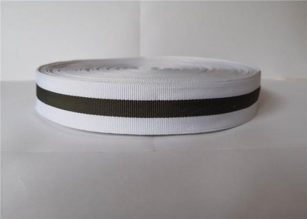 3cm Poly Webbing Strap White And Green Stripe High Strength Colourful