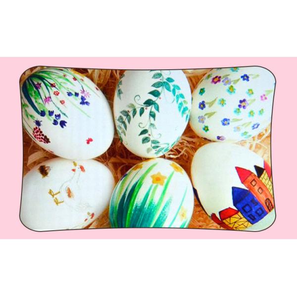 Assorted colors Plastic Easter eggs with Acrylic paint and brush for KIDS DIY painting Wooden and Plastic Easter Eggs