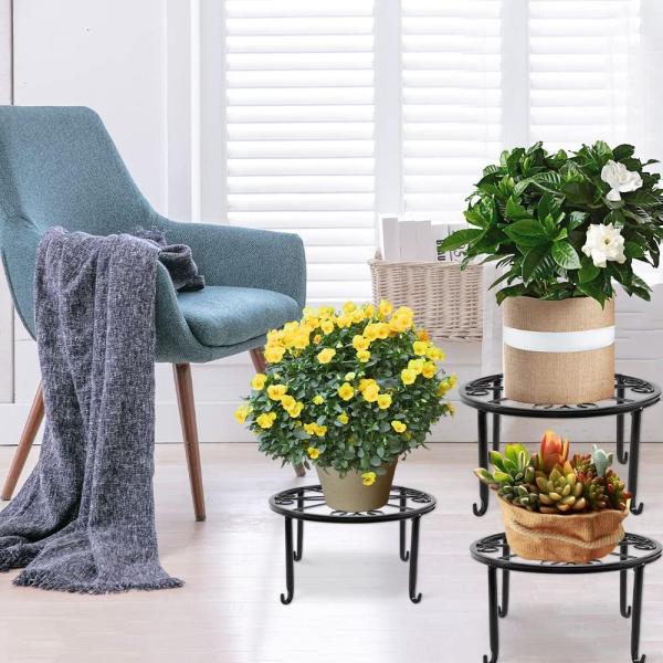 Винтажный дизайн стиль Металлические цветочные горшки Порошковые покрытые плантаторы для садового домашнего дисплея