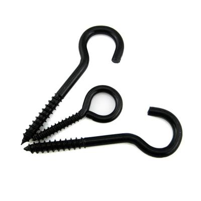 INCH Measurement Iron Eye Screw Hook Black Oxide High Precision For Fastening