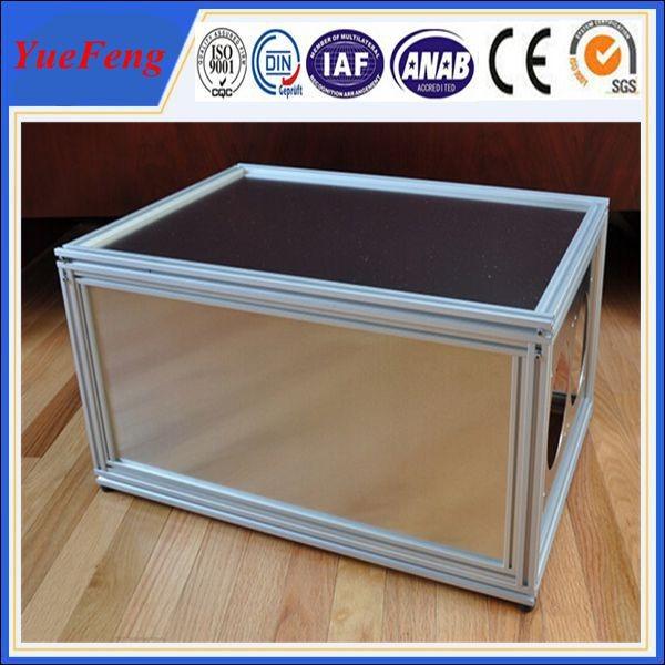 New arrival! Aluminum extrusions 6063 6061 t5 t6, Anodized silver Aluminum cabinet frame
