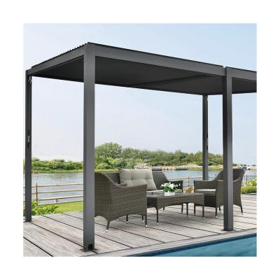 12m2 Outdoor Aluminium Pergola Bioclimatic BP-QR43 With Strong Wind Resistant