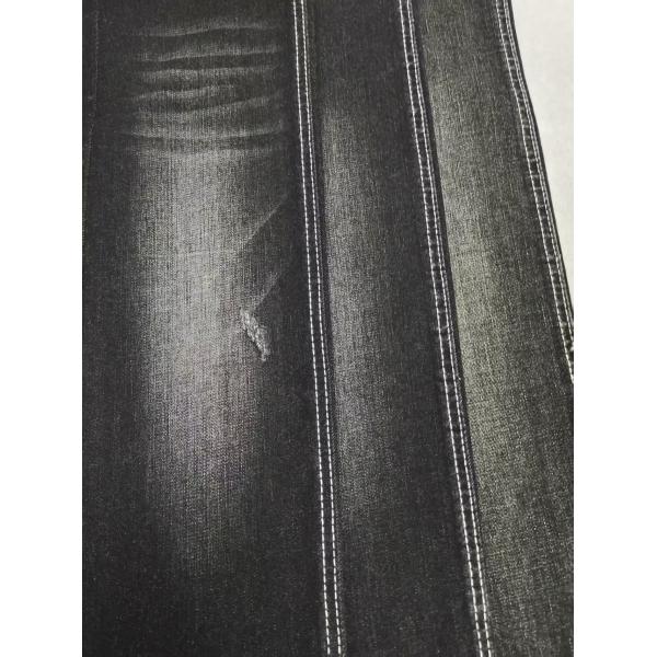 Sarga 10S 70% Algodón Tejido Vaquero de Alta Elasticidad NEGRO/NEGRO 10oz 170-172cm Para Jeans