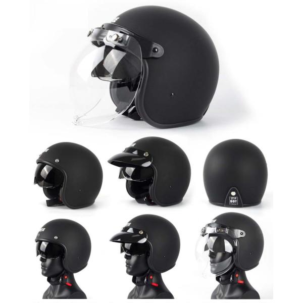 DOT Certified Open Face Motorcycle Helmet with High Density EPS Liner Customized