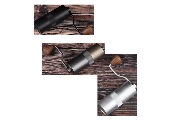 Small Portable Wood Handle Metal Burr Manual Coffee Bean Mill Washable