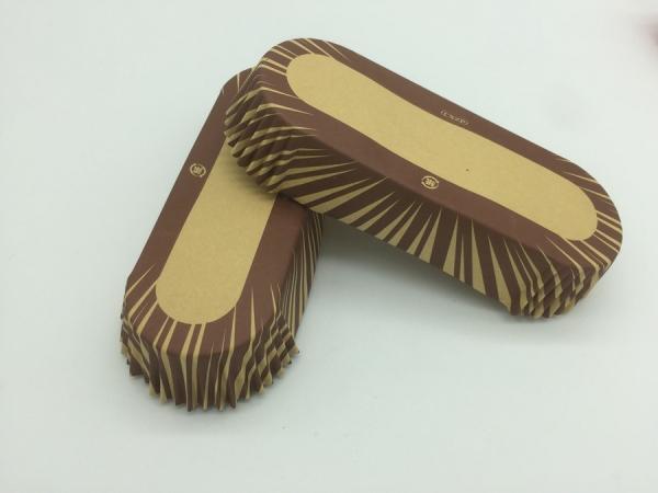 Oilproof Boat Shaped Paper Baking Cups Brown Cupcake Wrappers Muffin Eco Friendly