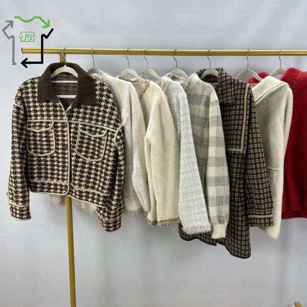 Comfortable Warm Second Hand Overcoat Fashion Used Winter Clothes Bales Clean 95%