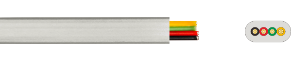 4 толщина куртки кабеля телефона пути плоских (4WFTC28OFC) 0.5mm