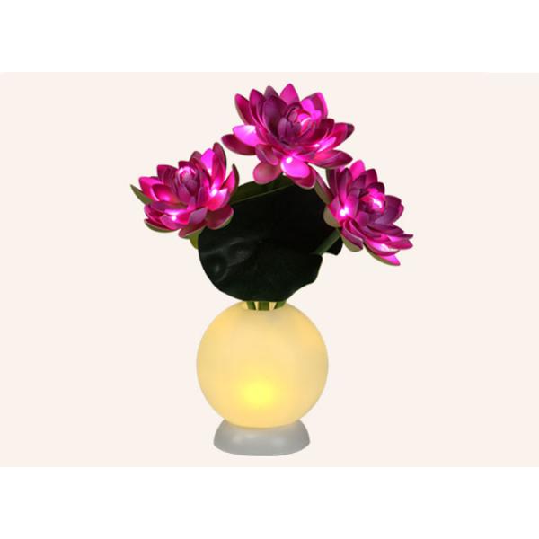 Simulation lotus lamp LED night light fake flower indoor living room bedroom ornamental decorative lamp