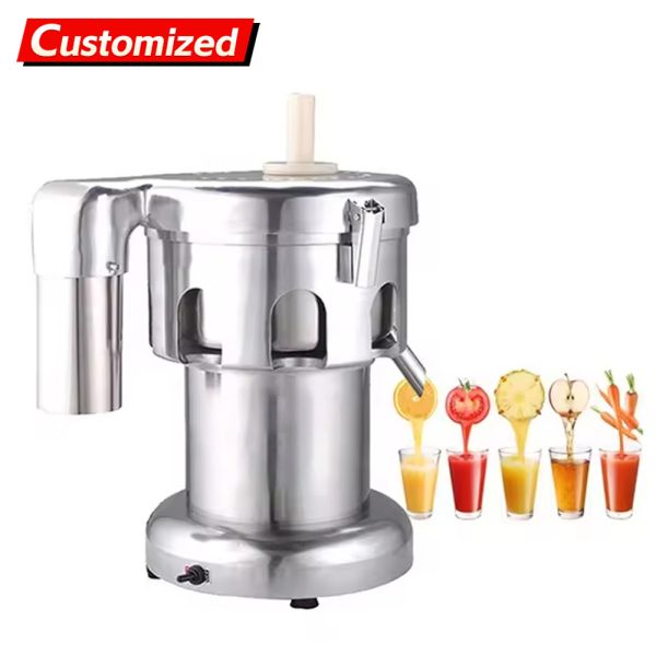 Customized Commercial Juicer with Pulp Retention Fruit and Vegetable Juicer Stainless Steel Industrial Juicer 220V 370W Apple Orange Pear Banana Fruit Juicer
