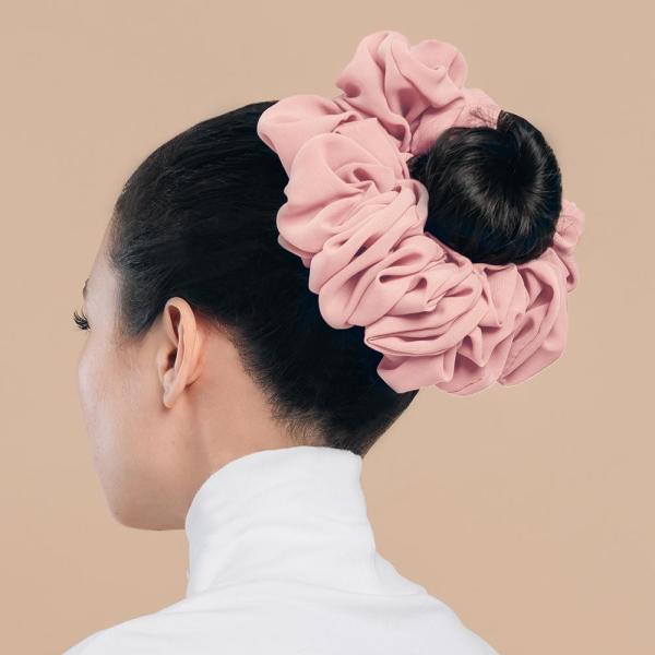 Seersucker Chiffon Hair Tie Scrunchies Oversized Malaysia Muslim Scrunchy Hijab 15cm