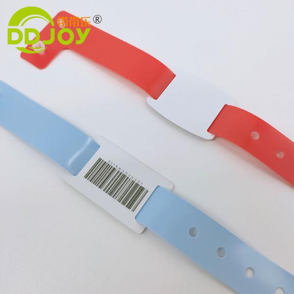 Waterproof Disposable L Shape 13.56MHZ Plastic Wristbands for Medical Occasion Party