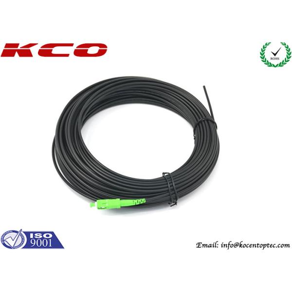 FTTH Drop Fiber Optic Patch Cord SC/APC-SC/APC Single Mode Simplex Black Color LSZH Cable