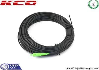 Cabo preto simples da cor LSZH do único modo de cabo de remendo SC/APC-SC/APC da fibra ótica de FTTH